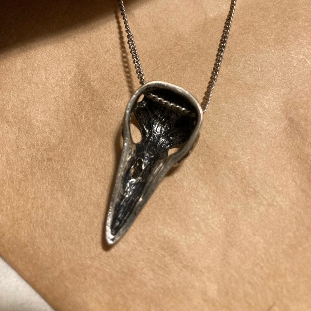 Sold—Bird skull Silver necklace - Picture 3 of 7